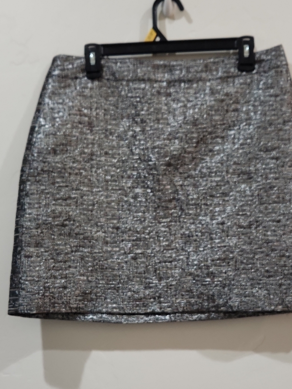 Banana Republic Silver Metallic Mini Skirt
